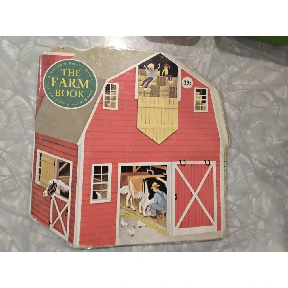 Golden Shape The Farm Book Vintage Childrens Board Book
